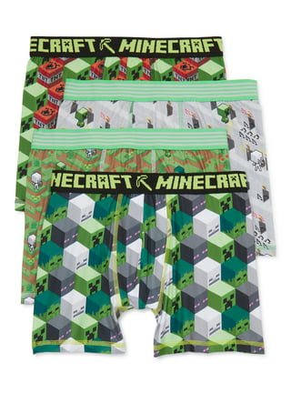 Minecraft Boys' 4-10 Creeper Boxer Briefs, 3 Pack 
