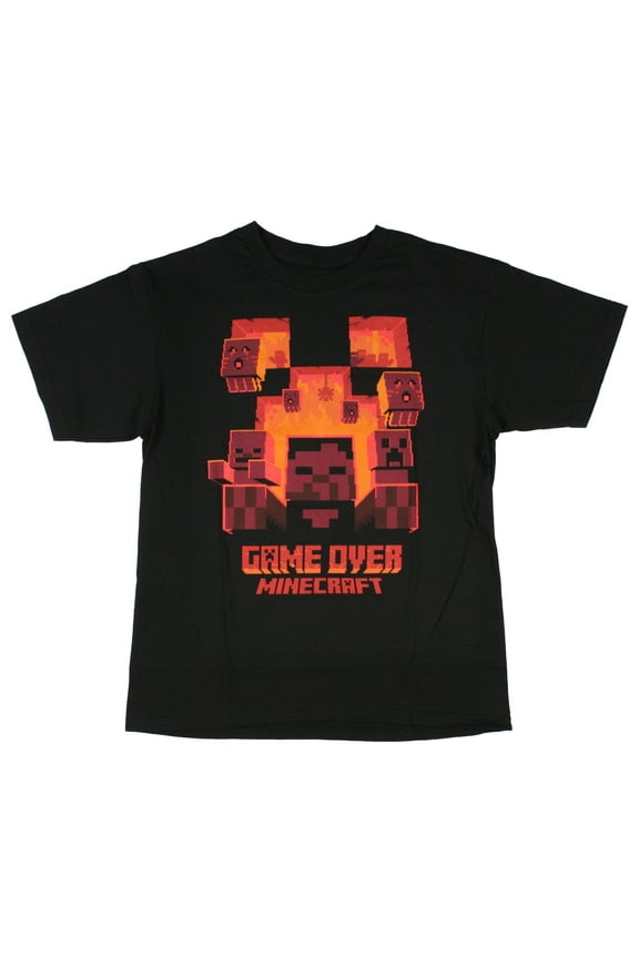 Minecraft Boy's Game Over T-Shirt (Medium)
