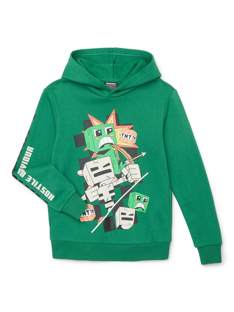 Minecraft Boy's Graphic Hoodie, Sizes XS-2XL - Walmart.com
