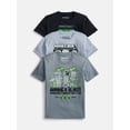 thumbnail image 1 of Minecraft Boys Crewneck Graphic Tee with Short Sleeves, 3-Pack, Sizes XS-2XL, 1 of 7