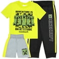 thumbnail image 1 of Minecraft Boys 3-Piece Creeper Pants Set - Short Sleeve T-Shirt, Shorts, & Jogger Pants 3-Pack Bundle Set for Boys (Sizes 2T-12), 1 of 8