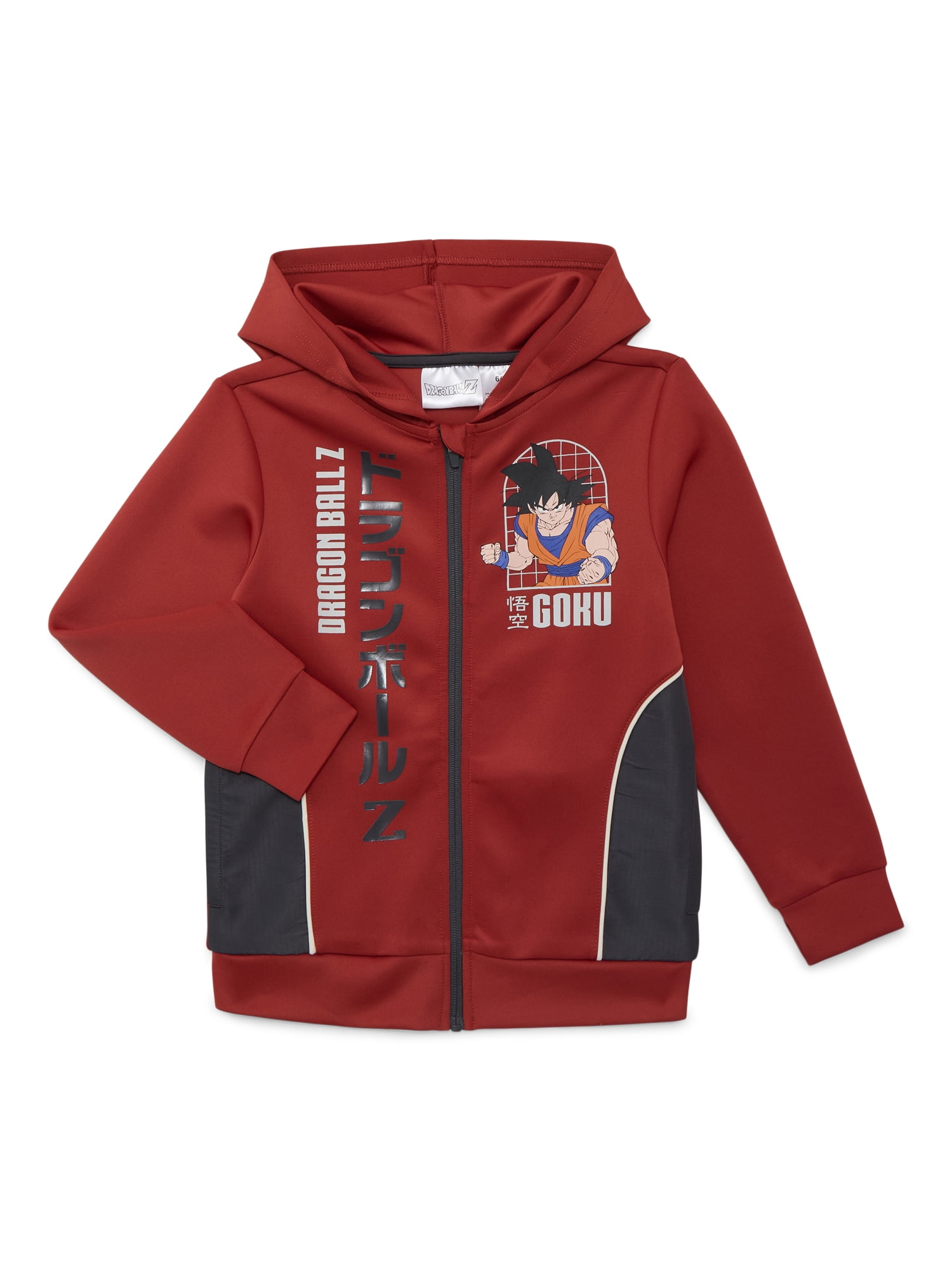 Dragon Ball Z Boys' Graphic Active Jacket with Hood, Sizes 4-16