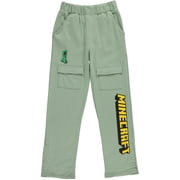 Minecraft Boys Adaptive Cargo Jogger Sweatpants Gaming Clothing Little and Big Boys Sizes XS-XL Navy Heather