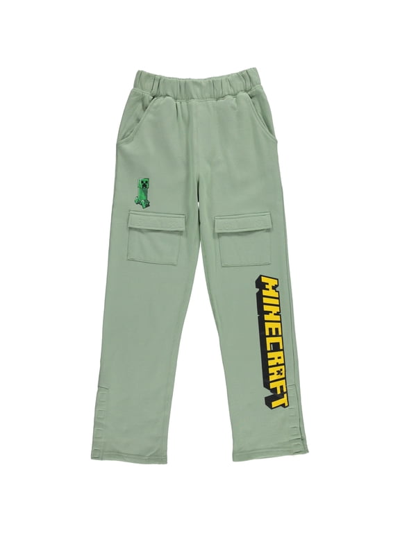 Boys Adaptive Cargo Jogger Sweatpants Gaming Clothing Little and Big Boys Sizes XS-XL Navy Heather