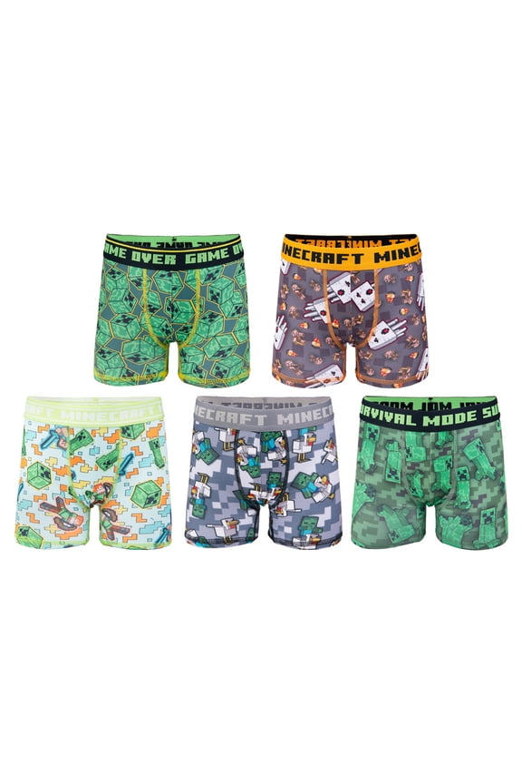 Boys Athletic Boxer Brief Underpants Character Underwear, 5-pack, Sizes XS-M