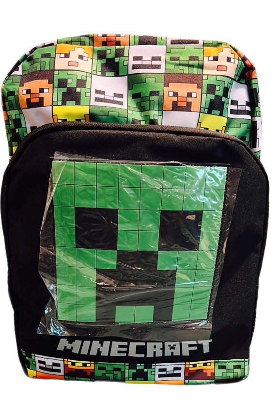 Minecraft Boys Backpack Creeper Face 16"
