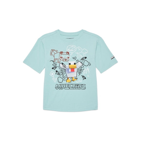 Minecraft Boys Graphic Tee with Short Sleeves, Sizes 4-18
