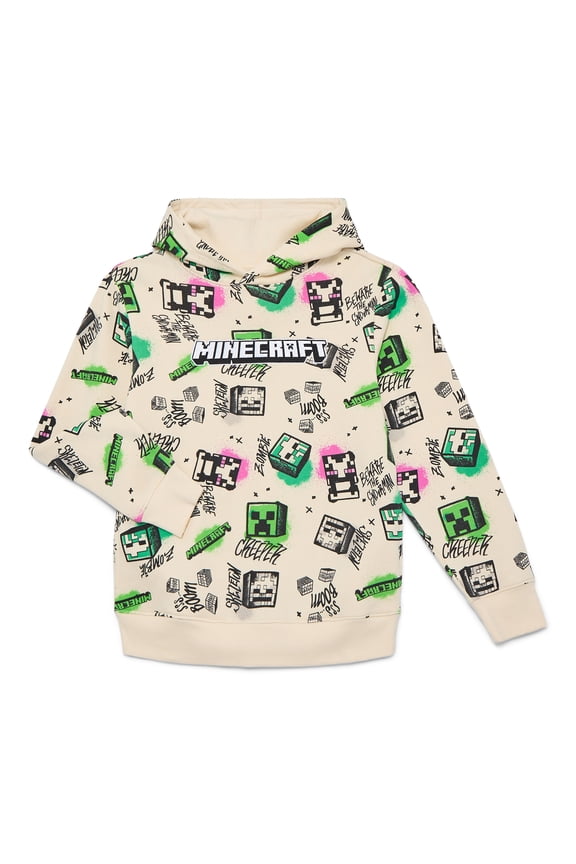 Minecraft, Boys' & Big Boys' Graphic Hoodie, Sizes 4-18