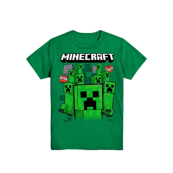 Minecraft, Boys' & Big Boys' Graphic T-Shirt, Creepers Night, Sizes 4-18