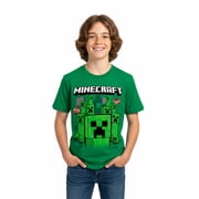 Minecraft, Boys' & Big Boys' Graphic T-Shirt, Creepers Night, Sizes 4-18