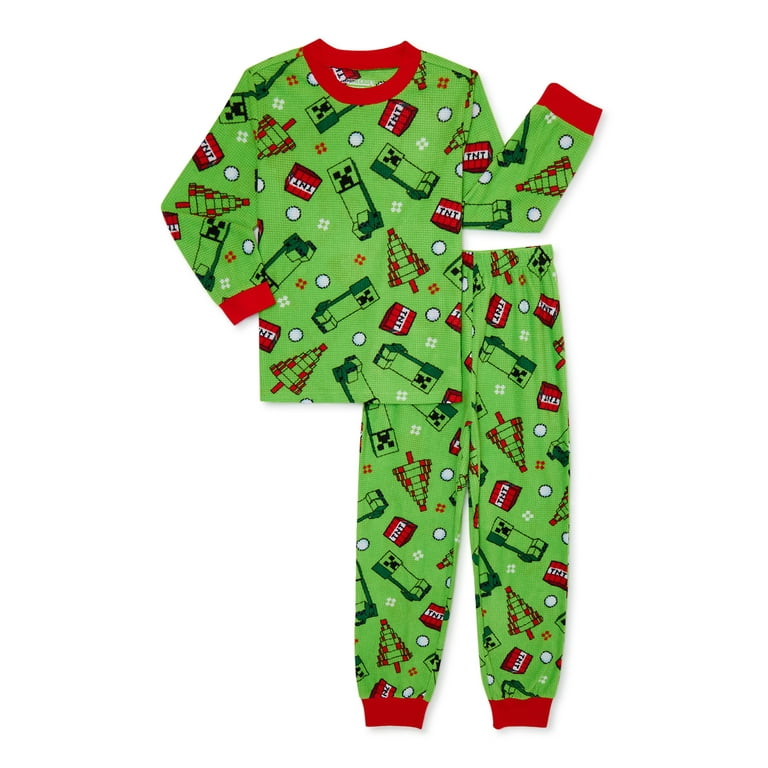 Minecraft Boys Christmas Pajama Set 2 Piece Sizes 4 16 Walmart