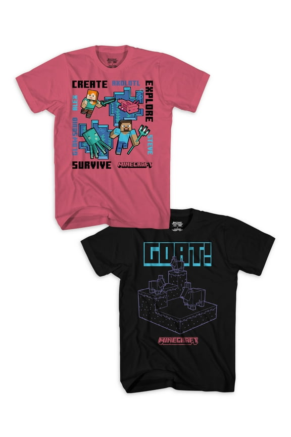 Boys Cliff Goats Graphic T-Shirt, 2-Pack, Sizes 4-18