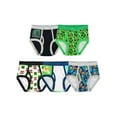 thumbnail image 1 of Minecraft Boys Cotton Brief Character Underwear, 5-Pack, Size 4-8, 1 of 6