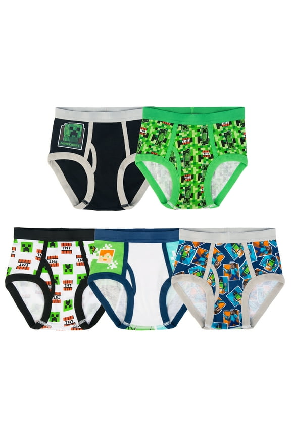 Boys Cotton Brief Character Underwear, 5-pack, Size 4-8 Underpants