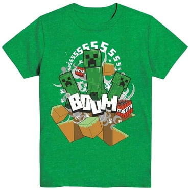 Minecraft Boys' Creeper BOOM T-Shirt, Sizes 4-16