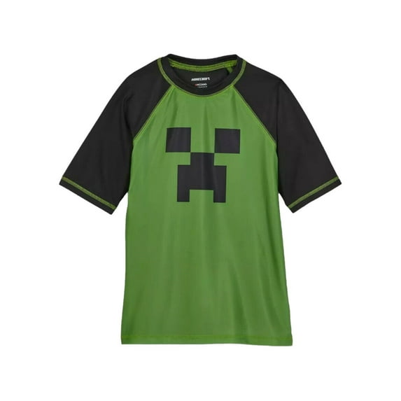 Minecraft Boys' Creeper Rash Guard