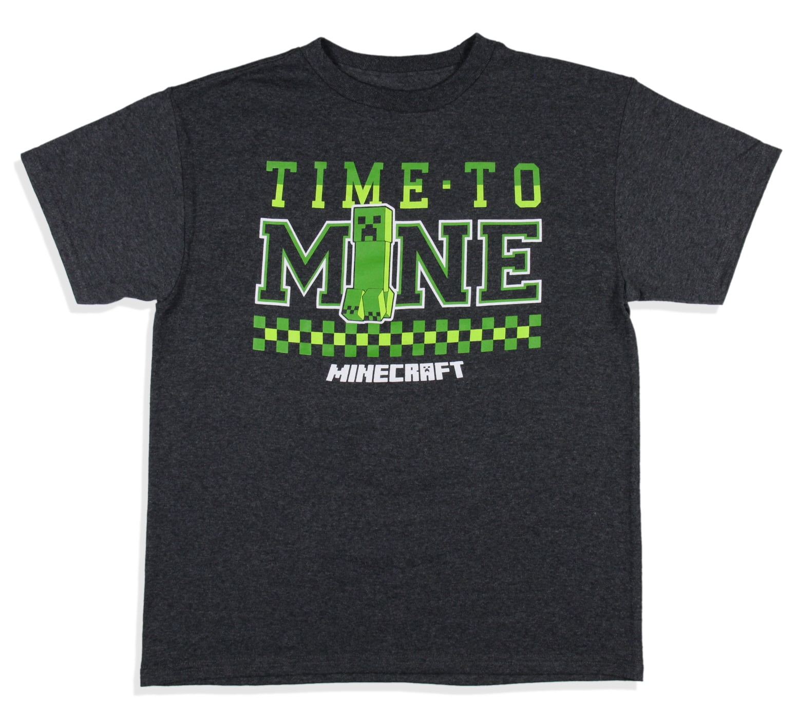 Minecraft Boys' Creeper Time To Mine Youth Kids T-Shirt Tee (X-Small)