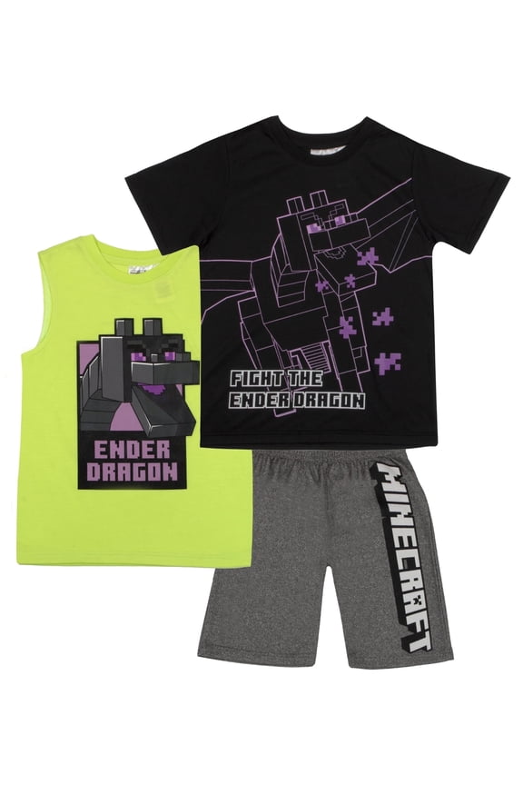 Boys Creepers T-Shirt, Tank Top & Shorts Set (Little & Big Boys), 3-Piece Bundle, Sizes 4–8