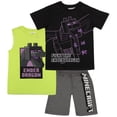 thumbnail image 1 of Minecraft Boys Creepers T-Shirt, Tank Top & Shorts Set (Little & Big Boys), 3-Piece Bundle, Sizes 4–8, 1 of 5