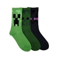 thumbnail image 1 of Minecraft Boys Crew Socks, 3-pack, Sizes M, 1 of 6