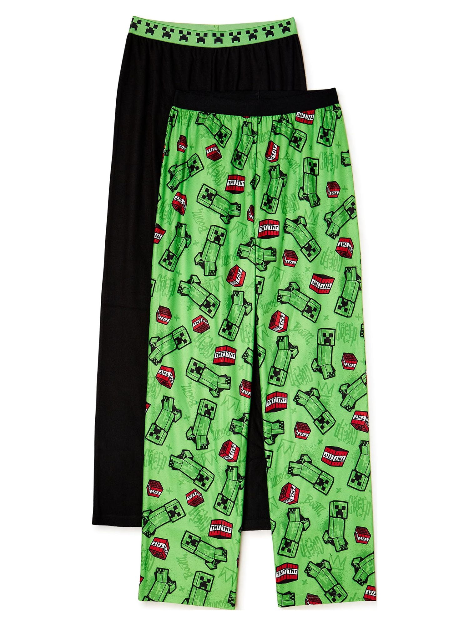 Minecraft Boys Exclusive Classic Pajama Pants 2 Pack Sizes 4 12 Walmart