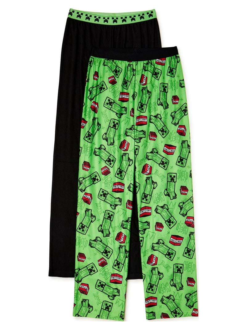 green clothing 4POCKET PANTS XL ☆極美品☆ Minecraft Boys Exclusive Classic Pajama Pants, 2-Pack, Sizes 4-12