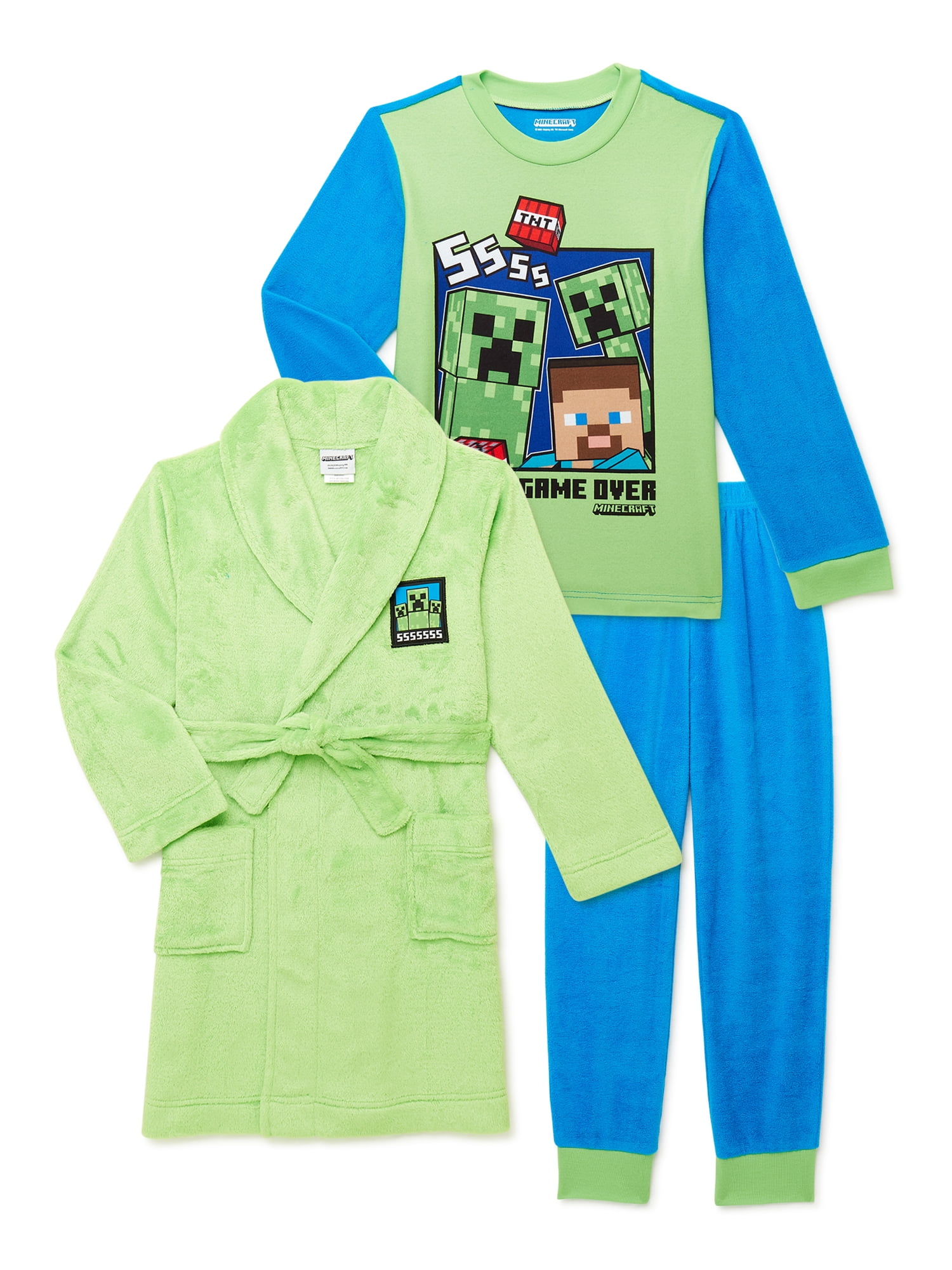 Minecraft Mormon Robe Minecraft Breathable Classic Robe Top & Pants Outfit Set, 3-Pieces ...