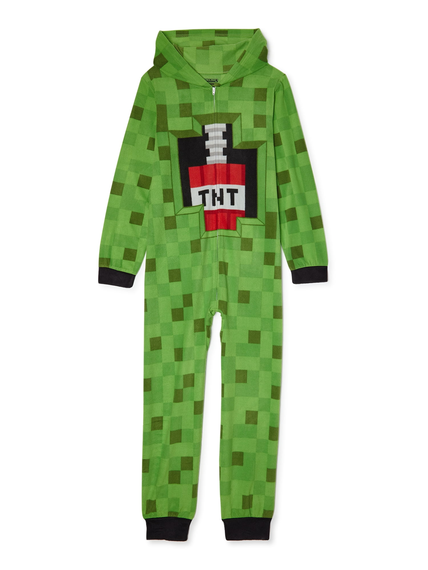 Minecraft Boys Exclusive Hooded Pajama Blanket Sleeper, Sizes 416