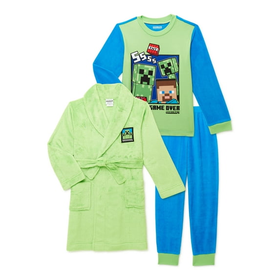 Minecraft Boys’ Exclusive Robe Set, 3-Piece, Sizes 4-12