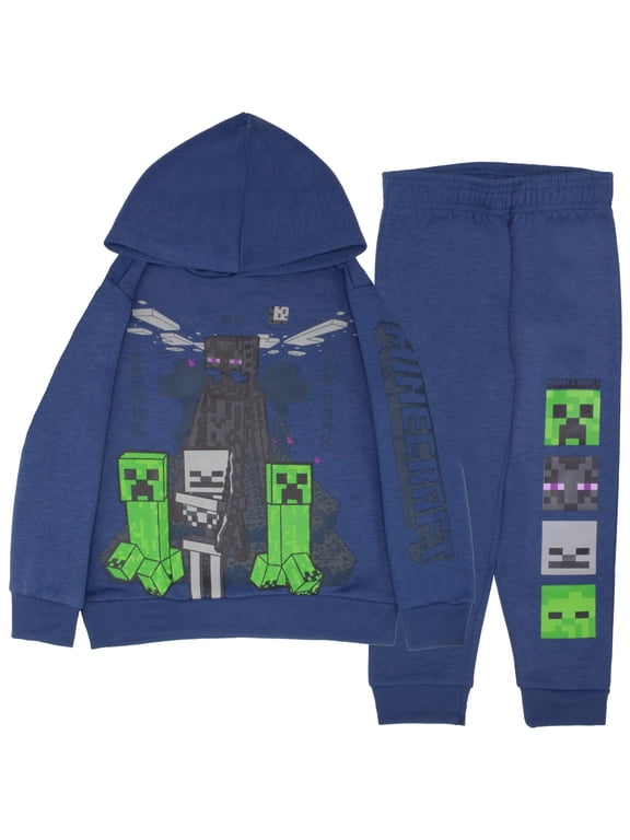 Boys Fleece Pullover Hoodie & Jogger Pants Set (Little & Big Boys), 2-Piece Bundle, Sizes 4–8