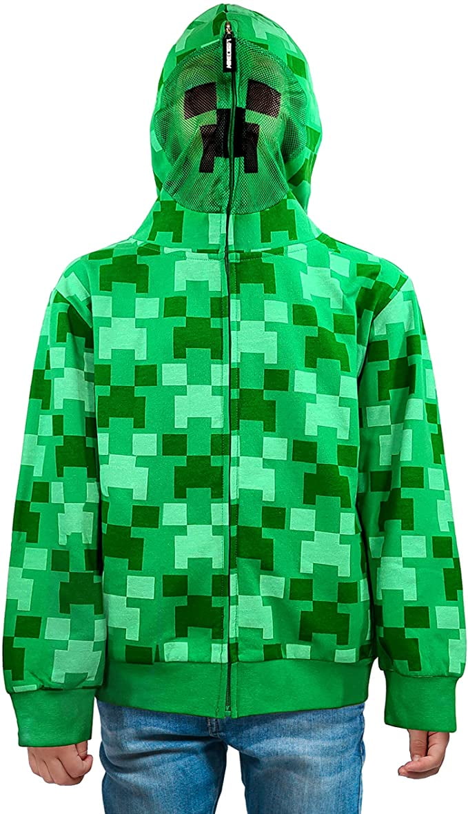 Minecraft Creeper Camo Zip Hoodie for Kids