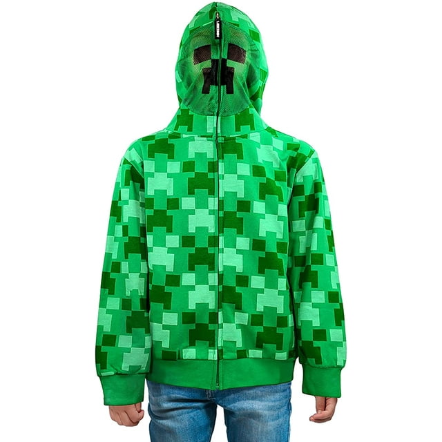 Minecraft Boys & Girls Zip Hoodie Creeper Camo