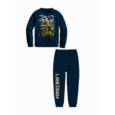 Minecraft Boys Graphic Hoodie & Jogger Outfit Set, 2-Piece, Sizes XS-XL