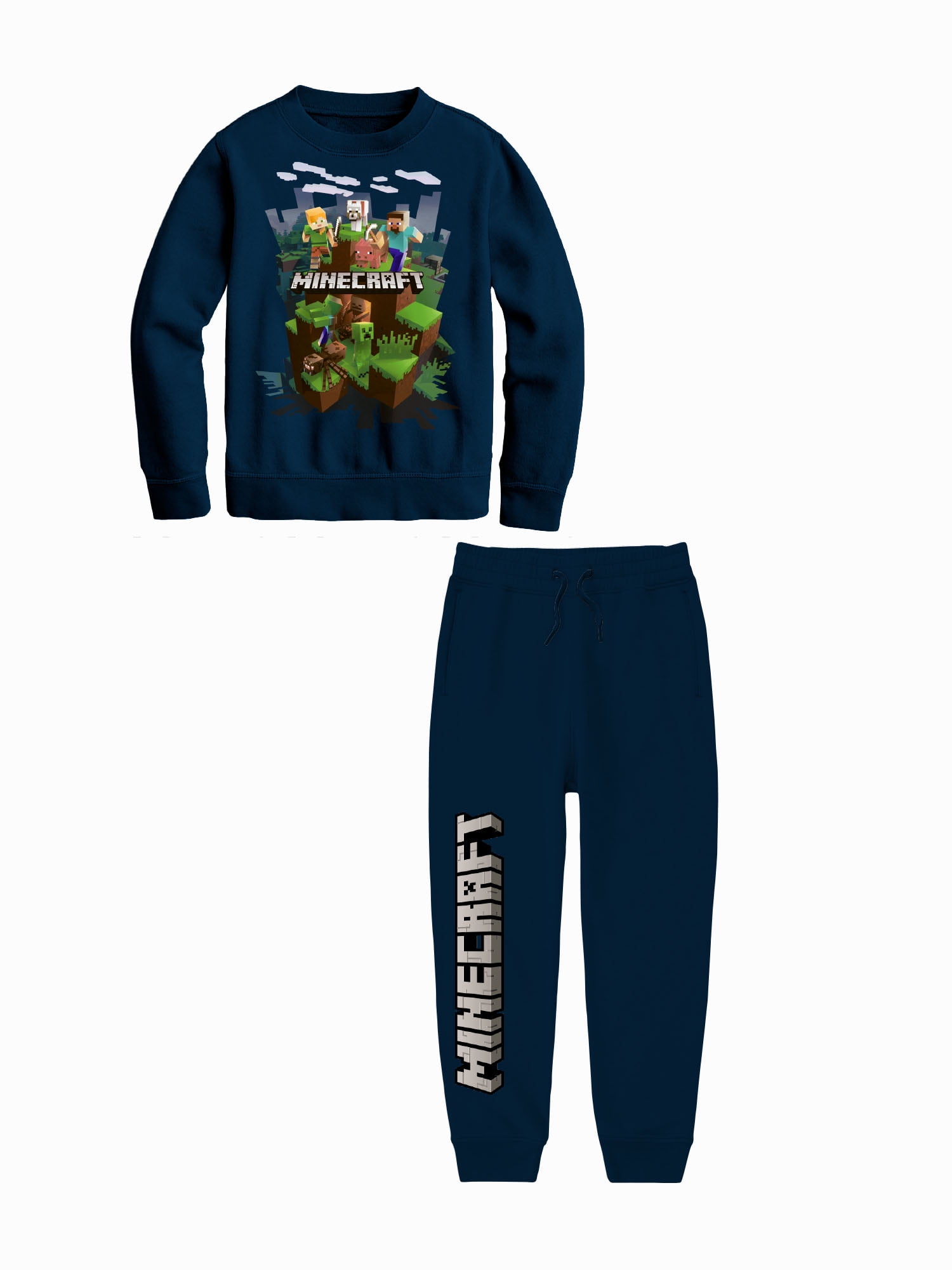 Boys XL minecraft funcional fleece pajamas