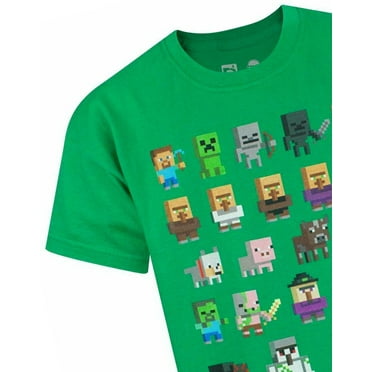 Minecraft Boys Green Short Sleeved T-Shirt