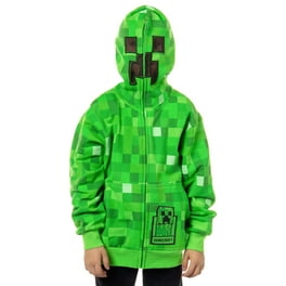 Minecraft Jacket Boys Creeper Fleece Gamer Zip Up Hoodie