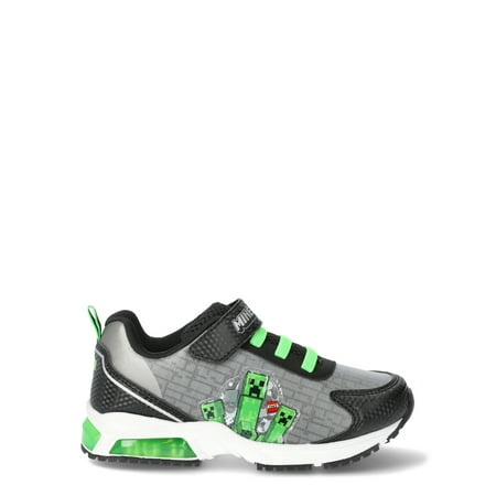 Minecraft Boys Light Up Athletic Sneakers, Sizes 11-3