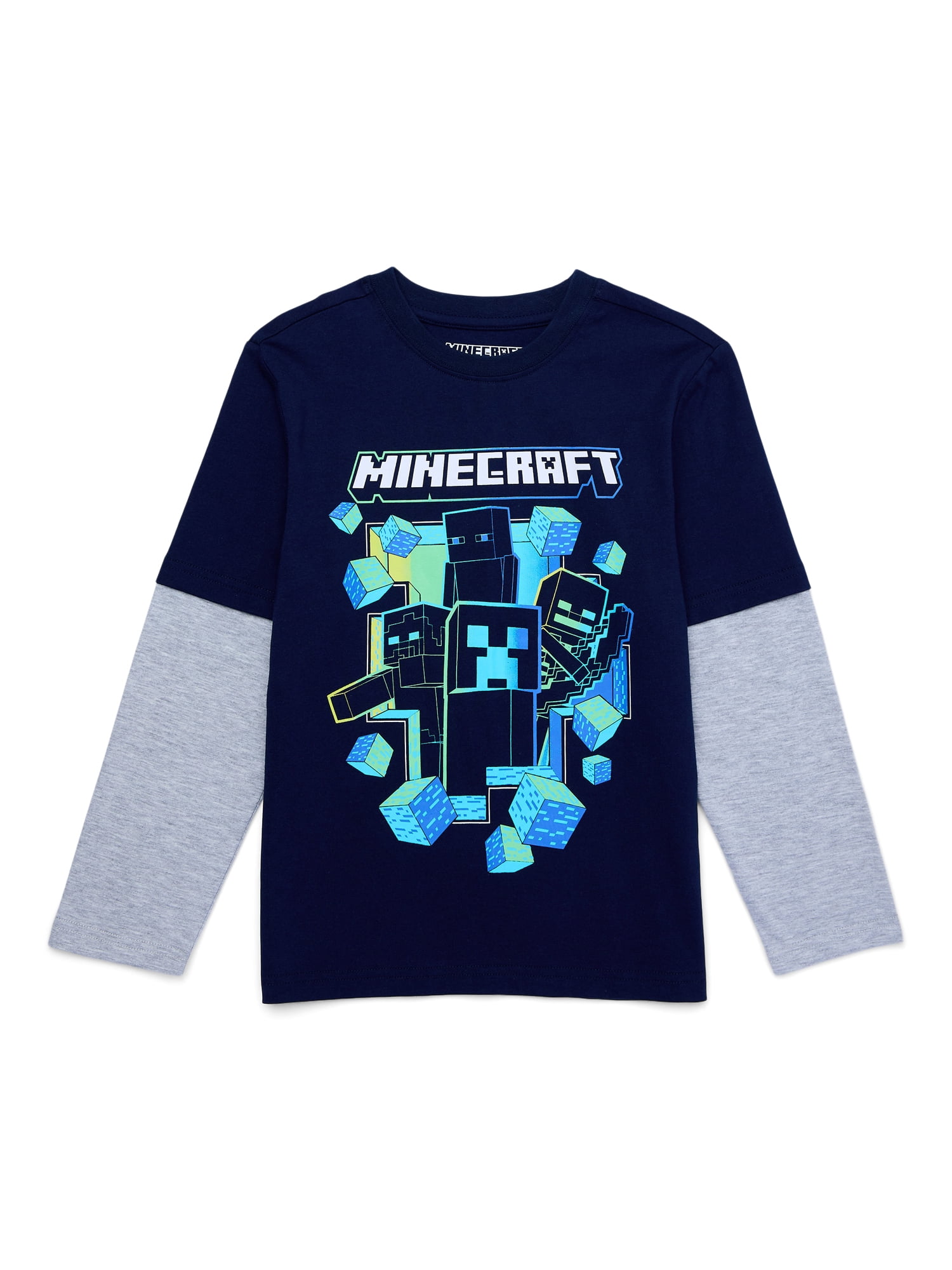 Minecraft Boys Long Sleeve Graphic Tee Sizes 4 18 Walmart minecraft-boys-long-sleeve-graphic-tee-sizes-4-18-walmart