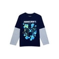 Minecraft Boys Long Sleeve Graphic Tee, Sizes 418