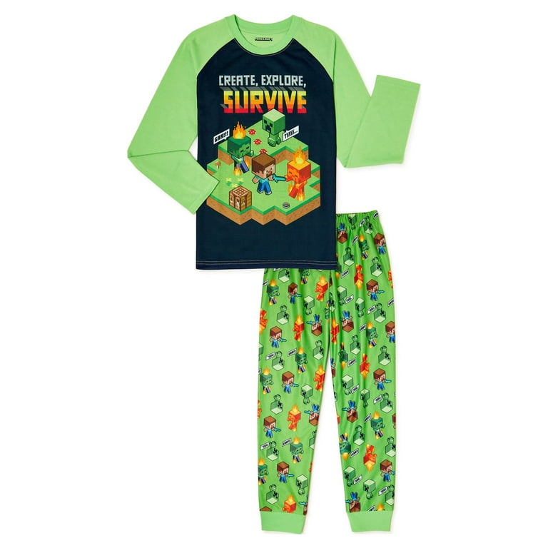 Minecraft robe and pj set sale