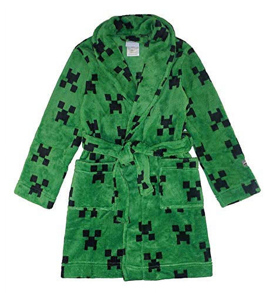 Minecraft Robe Size 10 Minecraft Boys Luxe Plush Robe (10, Green) - Walmart.com