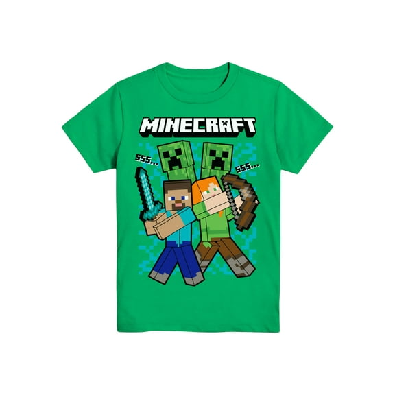 Minecraft Boys' & Big Boys', Short Sleeve, Graphic T-Shirt, Sizes 4-18