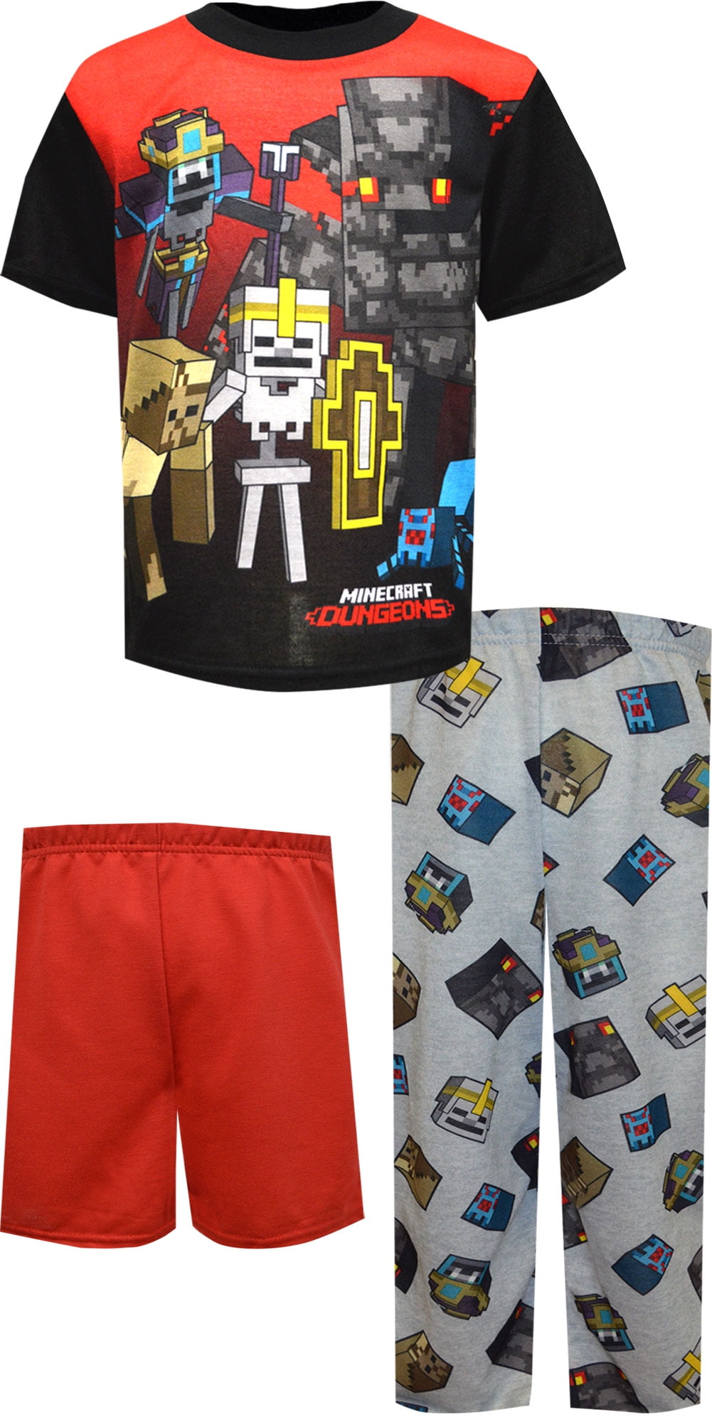 Minecraft Boys Minecraft Dungeons 3 Piece Pajamas Walmart