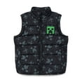 thumbnail image 1 of Minecraft Boys Graphic Puffer Vest, Sizes 4-16, 1 of 3