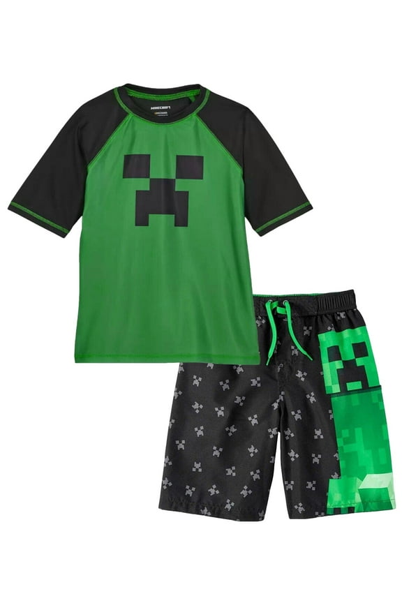 Boys' Rash Guard and Swim Trunks Set, Sizes S-L