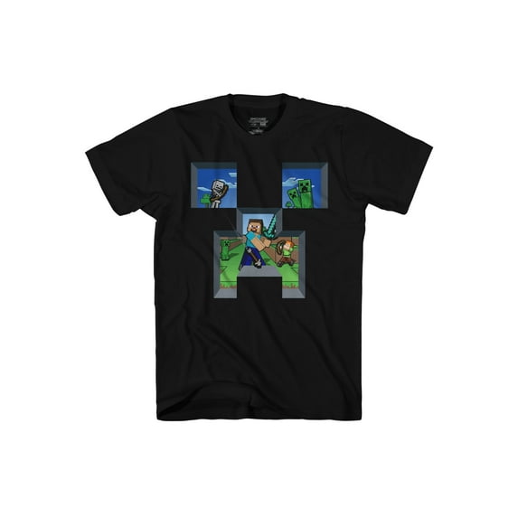 Minecraft Boys Short Sleeve Mine T-Shirt, Sizes 4-18