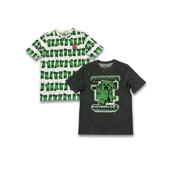 Minecraft Boys Short Sleeve Regular Fit (Sizes 4-16)