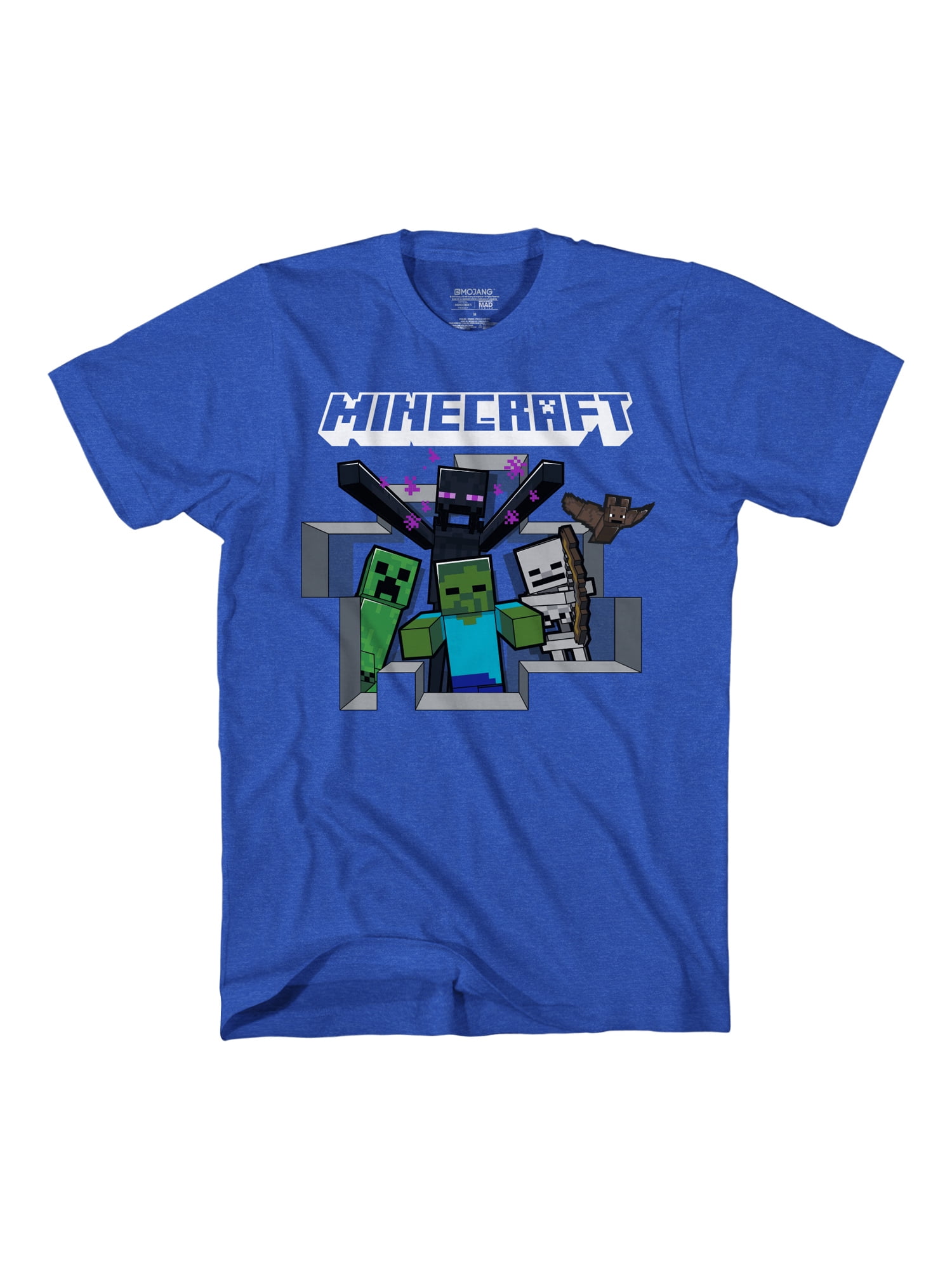 Minecraft Boys Short Sleeve T-Shirt, Sizes 4-18 - Walmart.com