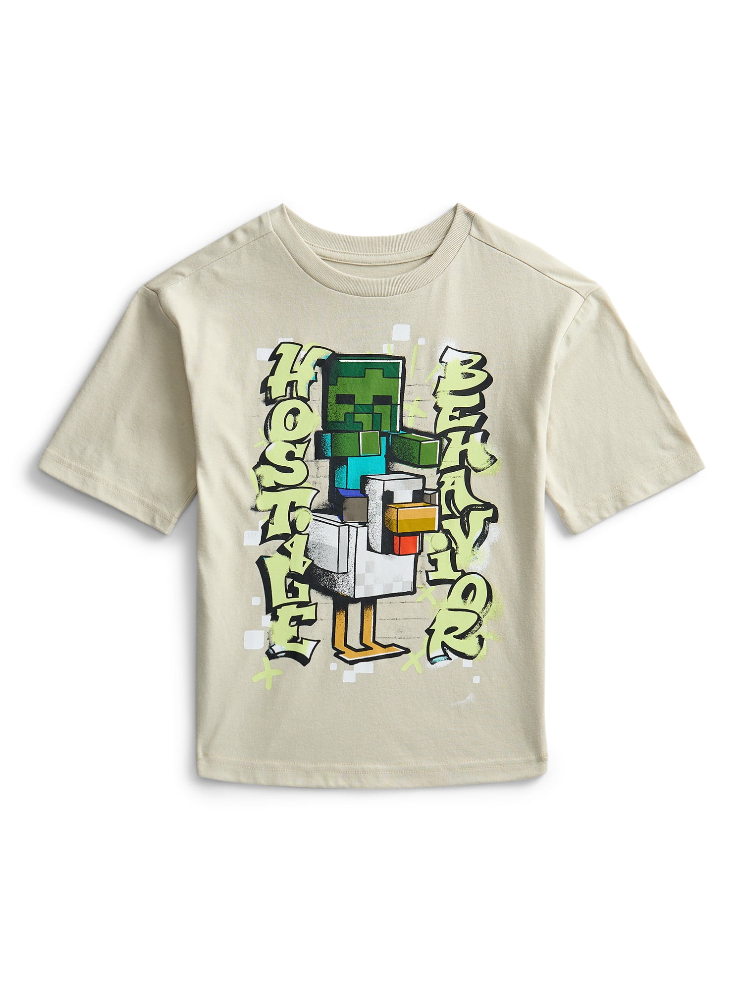 Minecraft Boys Graphic Tee with Short Sleeves, Sizes 4-18