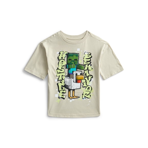 Minecraft Boys Graphic Tee with Short Sleeves, Sizes 4-18